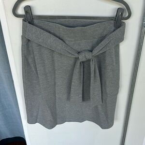 Gray Women's Skirt with Tie Detail